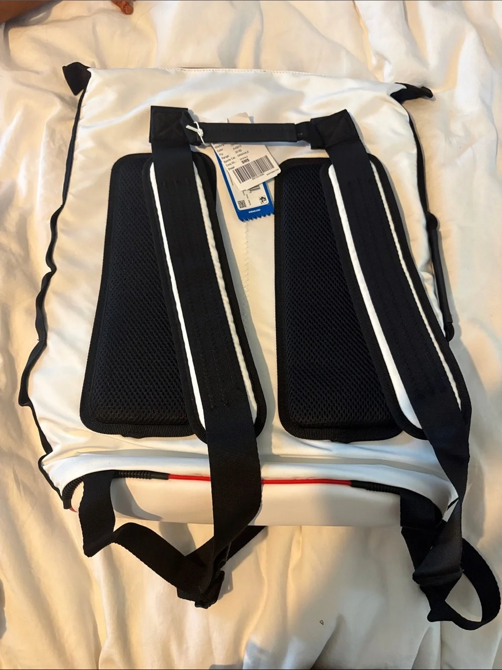 Adidas Minimalist Saturday Backpack White with Black Trim